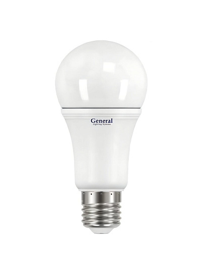Лампа светодиодная E27, 11 Вт, 230 В, груша, 6500 К, холодный белый свет, General Lighting Systems, GLDEN-WA60, WA60, 636900