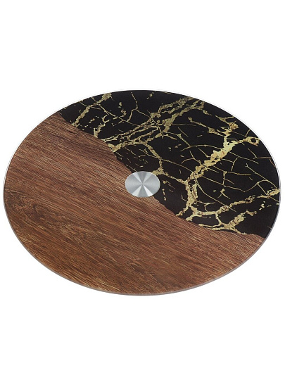 Блюдо стекло, для сервировки, круглое, 30 см, вращающееся, Лофт, Daniks