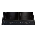 Плита электрическая Galaxy Line, GL 3058, 3500 Вт, 2 конфорки, индукционная, стеклокерамика, электронная, переключатель сенсорный, черная