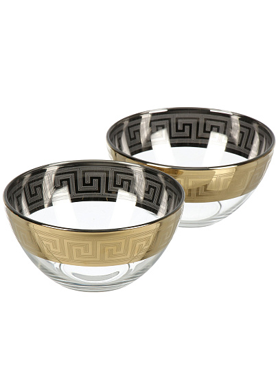 Салатник стекло, круглый, 2 шт, 7.8х7.8 см, подарочная упаковка, Греция, Glasstar, GN4_1449_1