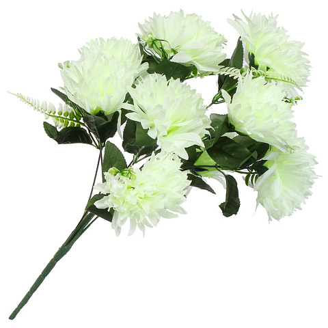 Цветок искусственный декоративный Хризантема, пасхальный, 50 см, белый, Y6-10360
