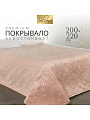 Покрывало евро, 200х220 см, 100% полиэстер, Silvano, Wood, персиковое