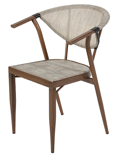 Мебель садовая коричневая, стол, 80х80х72 см, 4 стула, 55х58х78 см, C010205