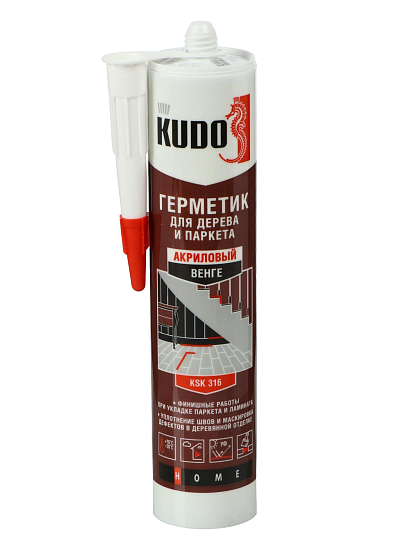 Герметик акриловый, для дерева, KUDO, KSK-316, 280 мл, венге
