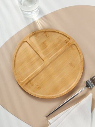 Менажница бамбук, 23х1 см, 3 секции, Daniks, PS58223B