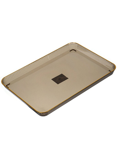 Поднос пластик, 36.3х25х2.5 см, прямоугольный, коричневый, Y6-7213