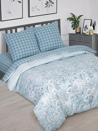 Постельное белье 2-спальное, простыня 160х200 см, 2 наволочки 70х70 см, пододеяльник 175х215 см, простыня на резинке, АртПостель, поплин, Верность