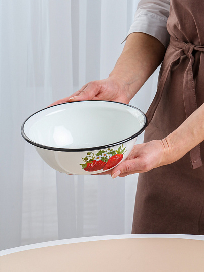 Миска эмалированная сталь, круглая, 8 см, 1 л, Керченский металлургический завод, 40304-072/5