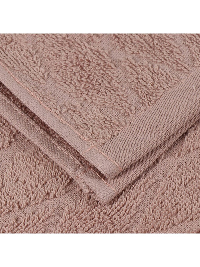 Полотенце кухонное махровое, 30х50 см, 450 г/м2, 100% хлопок, Barkas, Ромбы, розово-бежевое, Узбекистан