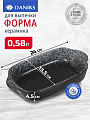Форма для запекания керамика, 24х13.5х4.5 см, 0.58 л, прямоугольная, черная, Daniks, Полночь, Y4-8731