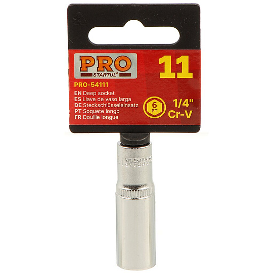 Головка торцевая 6-гранная, 1/4&quot;, 11 мм, глубокая, Startul, PRO-54111