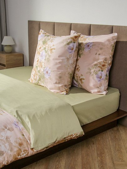 Постельное белье семейное, простыня 240х260 см, 2 наволочки 70х70 см, 2 пододеяльника 145х215 см, Silvano, сатин, Ассанта