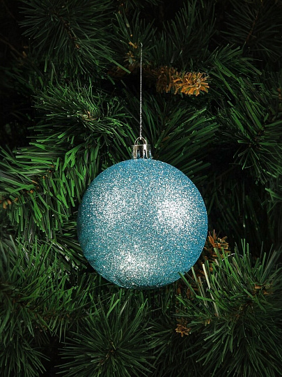 Елочный шар 6 шт, бирюза, 8 см, SYQB-0122311