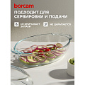 Кастрюля стекло, 19.5х35х7 см, 2.25 л, овальная, с крышкой, Borcam, 59022 - фото 6