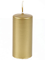 Свеча декоративная 9х4 см, столбик, золото, лакированная, 500326 - фото 3