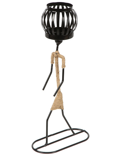 Подсвечник декоративный металл, 1 свеча, 15х7.5х31.5 см, Девушка, Y4-11099