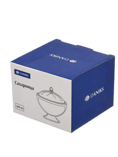 Сахарница 260 мл, стекло, 9х11.5 см, Daniks, Кристалл, CP2036-4.5