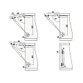 Газлифт StahlBuro, №100, без доводчика, 10 кг, матовый хром, 15917 - фото 4