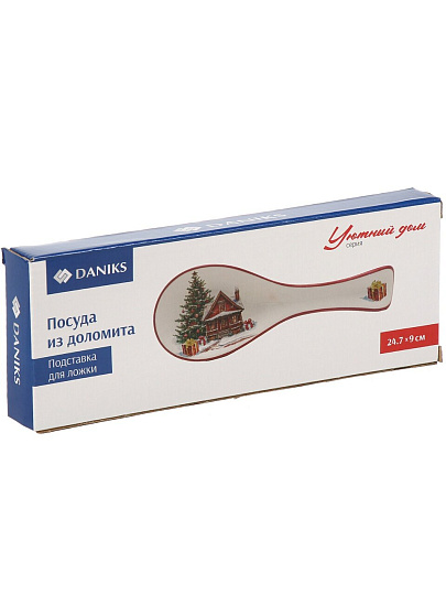Подставка для ложки, доломит, фигурная, 9х24.7 см, Daniks, Уютный дом
