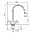 Смеситель для кухни, РМС, гибкий излив, с кран-буксой, хром, SL129-279F - фото 6