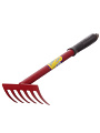 Грабли прямые, 6 зуб, металл, Инструм-Агро, Г-6(м), 32 см, садовые, черенок металлический, 030202 - фото 4
