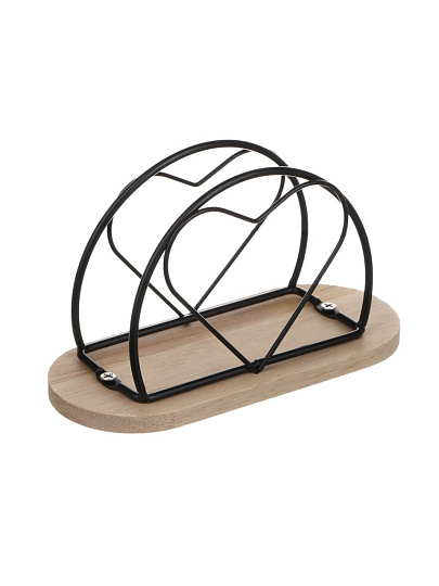 Салфетница дерево, 16х7х8 см, Vetta, сталь, 827-132