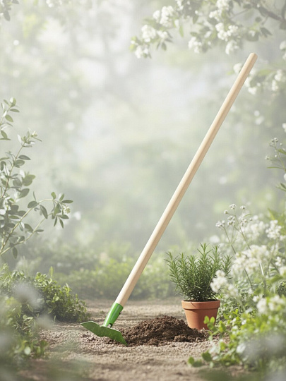 Мотыга комбинированная, металл, черенок деревянный, лепесток-тяпка, черенок 1200 мм, HouseLoft, МК1КЛ02