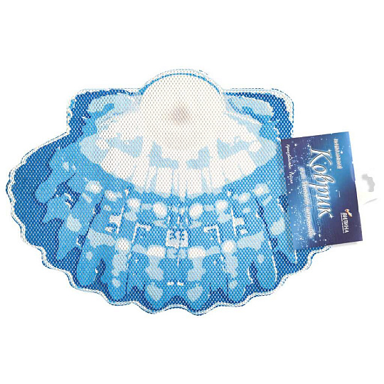 Коврик для ванной, антискользящий, 0.47х0.65 м, вспененный ПВХ, в ассортименте, Вилина, Ракушка, 6828