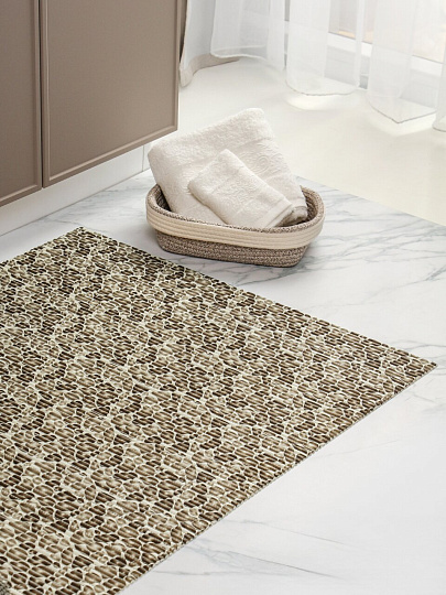 Коврик для ванной, антискользящий, 0.65х15 м, вспененный ПВХ, Вилина, Аква Стандарт, 67160-V15-grey, камни