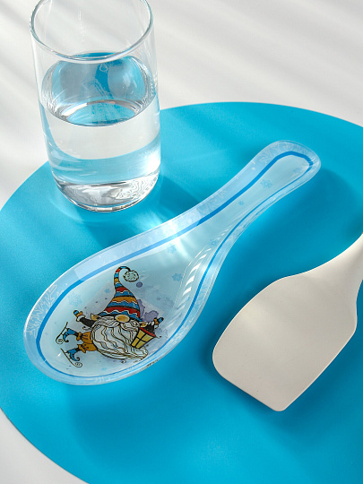 Подставка для ложки, стекло, 23х8 см, Гномик, Daniks