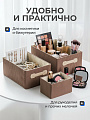 Набор корзин 4 шт, для хранения, прямоугольный, вельвет, коричневый, 35х25х16, 31х22х14, 18х13х11, 18х13х11 см, A190047 - фото 2