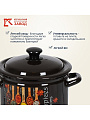 Кастрюля эмалированная сталь, 4 л, крышка сталь, с декором, цилиндрическая, Керченский металлургический завод, Карри, 41704-142/6-У4 - фото 11