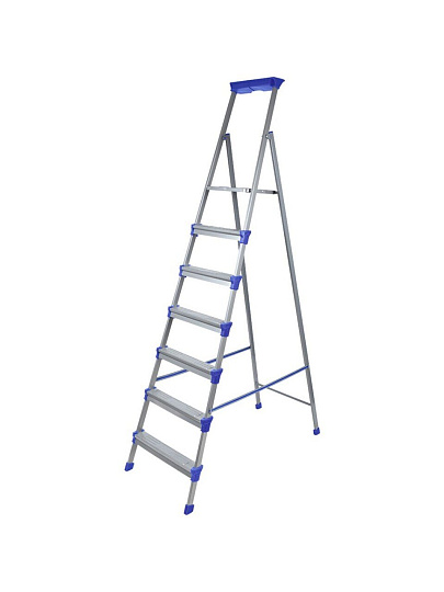 Стремянка 1 секция, 7 ступеней, сталь, 1.51 м, 150 кг, Nika, СМ7