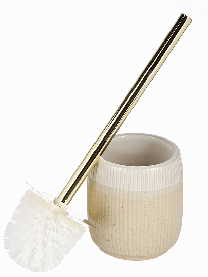 Ерш для туалета напольный, 11х11х14, керамика, бежевый камень, Y4-9881