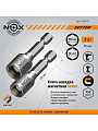 Ключ-насадка для кровельных саморезов, Nox, 8/10х48 мм, 2 шт, магнитный адаптер, блистер - фото 3