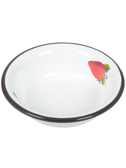 Миска эмалированная сталь, круглая, 4 см, 0.4 л, Сибирские товары, С0303/0303.П/0303.СГ, в ассортименте