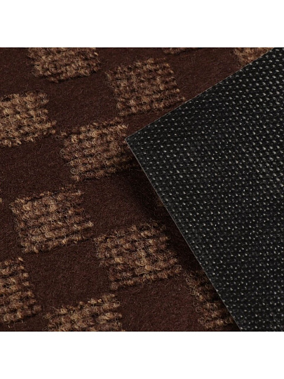 Коврик придверный, 50х80 см, прямоугольный, ПВХ, коричневый, Жаккард , ComeForte, НР-206