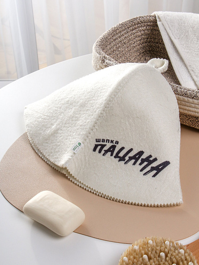 Шапка для бани 50% шерсть, 50 % полиэстер, Банные штучки, Шапка пацана, 41397