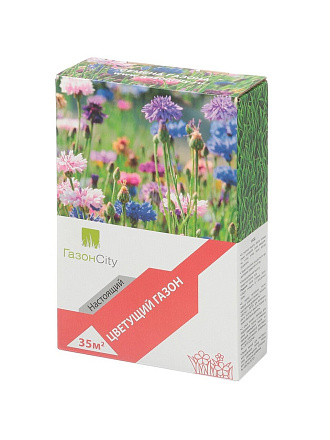 Семена Газон, Настоящий Цветущий, 1 кг, коробка, ГазонCity