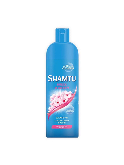 Шампунь Shamtu, Блеск и объем с экстрактом японской вишни, для окрашенных волос, 500 мл