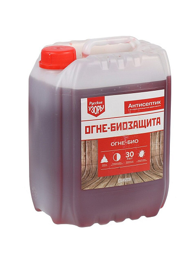 Антисептик Русские узоры, ОгнеБио, для дерева, 1 гр, 5 л