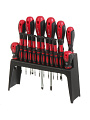 Набор отверток 18 предметов, Bartex, CrV сталь, с подвесной полкой - фото 4