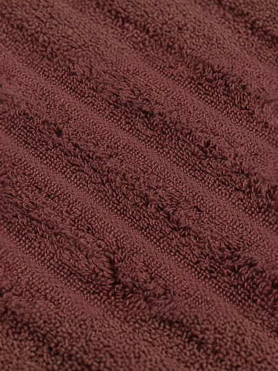 Полотенце банное 70х140 см, 100% хлопок, 450 г/м2, Страйп, Barkas, коричневое, Узбекистан