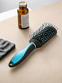 Расческа массажная, 24х4.5 см, пластик, пластиковая ручка, прямоугольная, черно-голубая, A100026 - фото 3