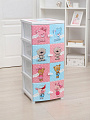 Комод детский 4 ящика, Друзья, 38.5х47х93.5 см, белый, Росспласт, РП-421 - фото 5