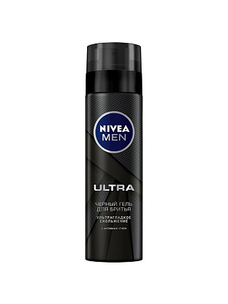 Гель для бритья, Nivea, Ultra, черный гель, 200 мл, 81789