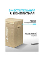 Корзина для белья, 33х53 см, прямоугольная, полиэстер, бежевая, с крышкой, Y6-7383 - фото 2