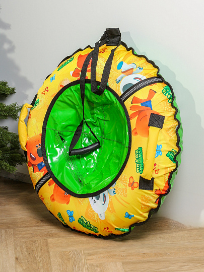 Санки-ватрушка Nika, Ми-ми-мишки, 80 см, 80 кг, с буксировочным тросом, с ручками, ТБ2-80/ММ