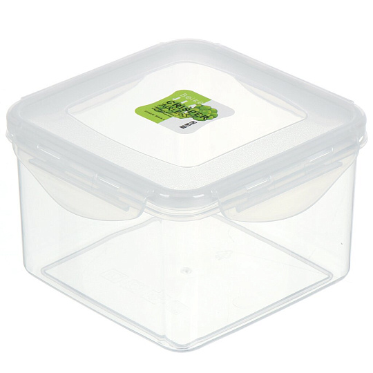 Контейнер пищевой пластик, 1.8, 1.3, 0.6, 0.25 л, 4 шт, квадратный, PET0555
