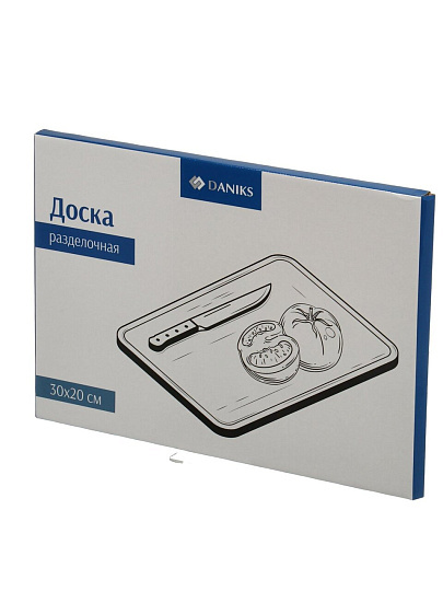 Доска разделочная стекло, 30х20 см, прямоугольная, Daniks, Гномы, CB3020